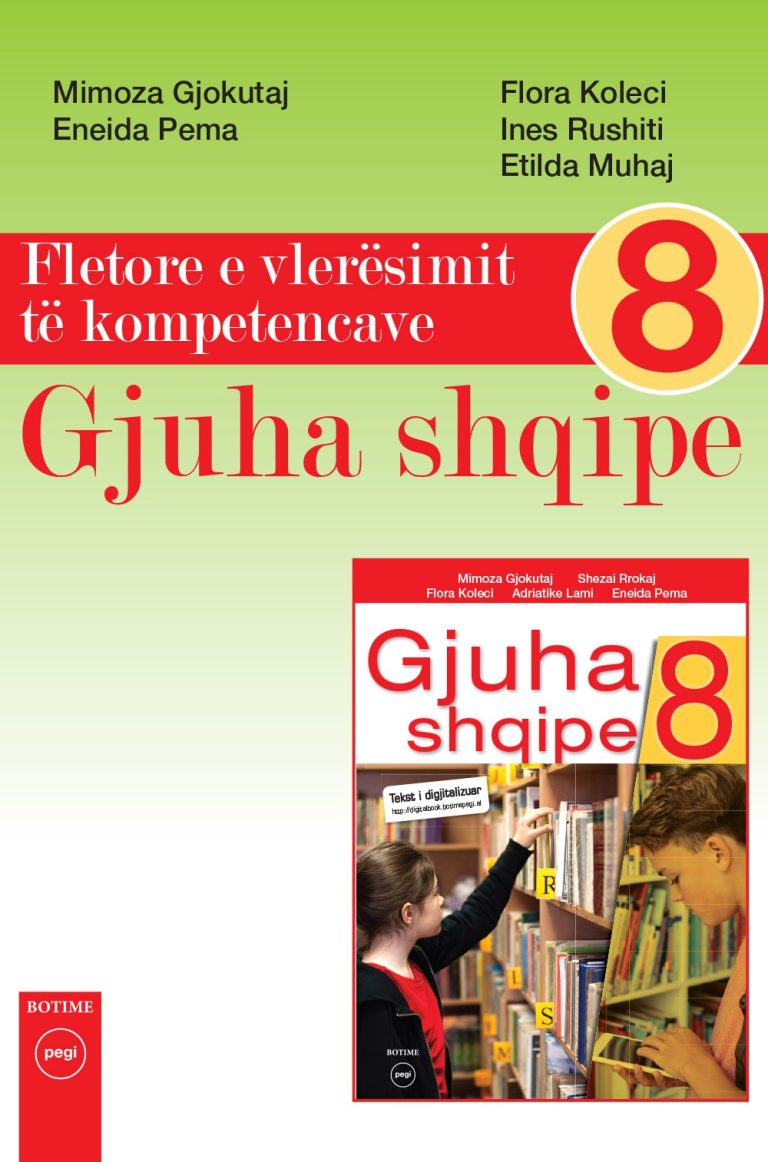 Fletore e vleresimit te kompetencave gjuha shqipe 8 (Pegi)